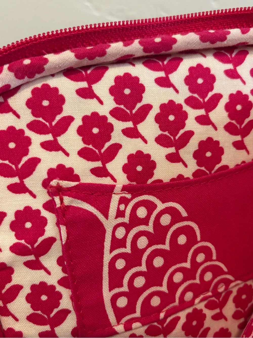 Quilted Pink Floral Print Travel Pouch -Vera Bradley